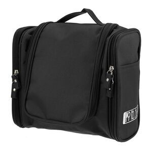 1 Pcs Oxford Cloth Waterproof Travel Makeup Toiletry Bag Black